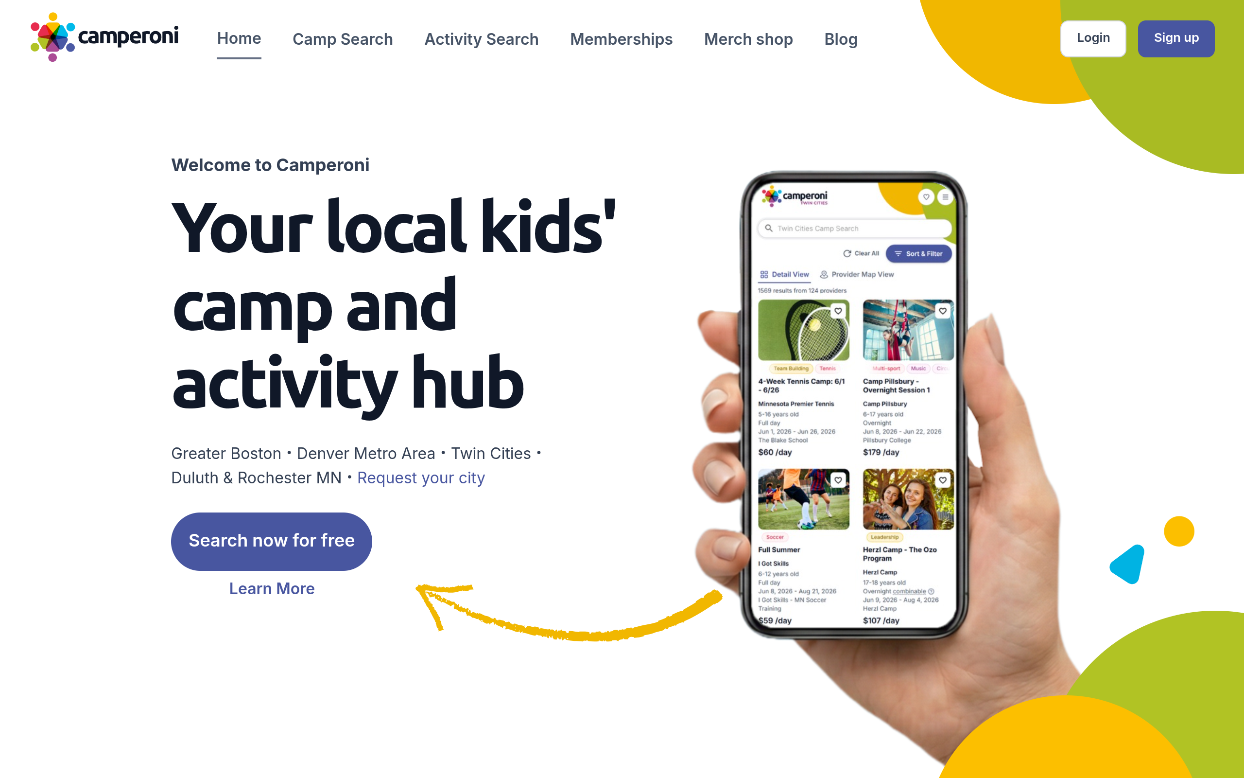 Camperoni Website Screenshot