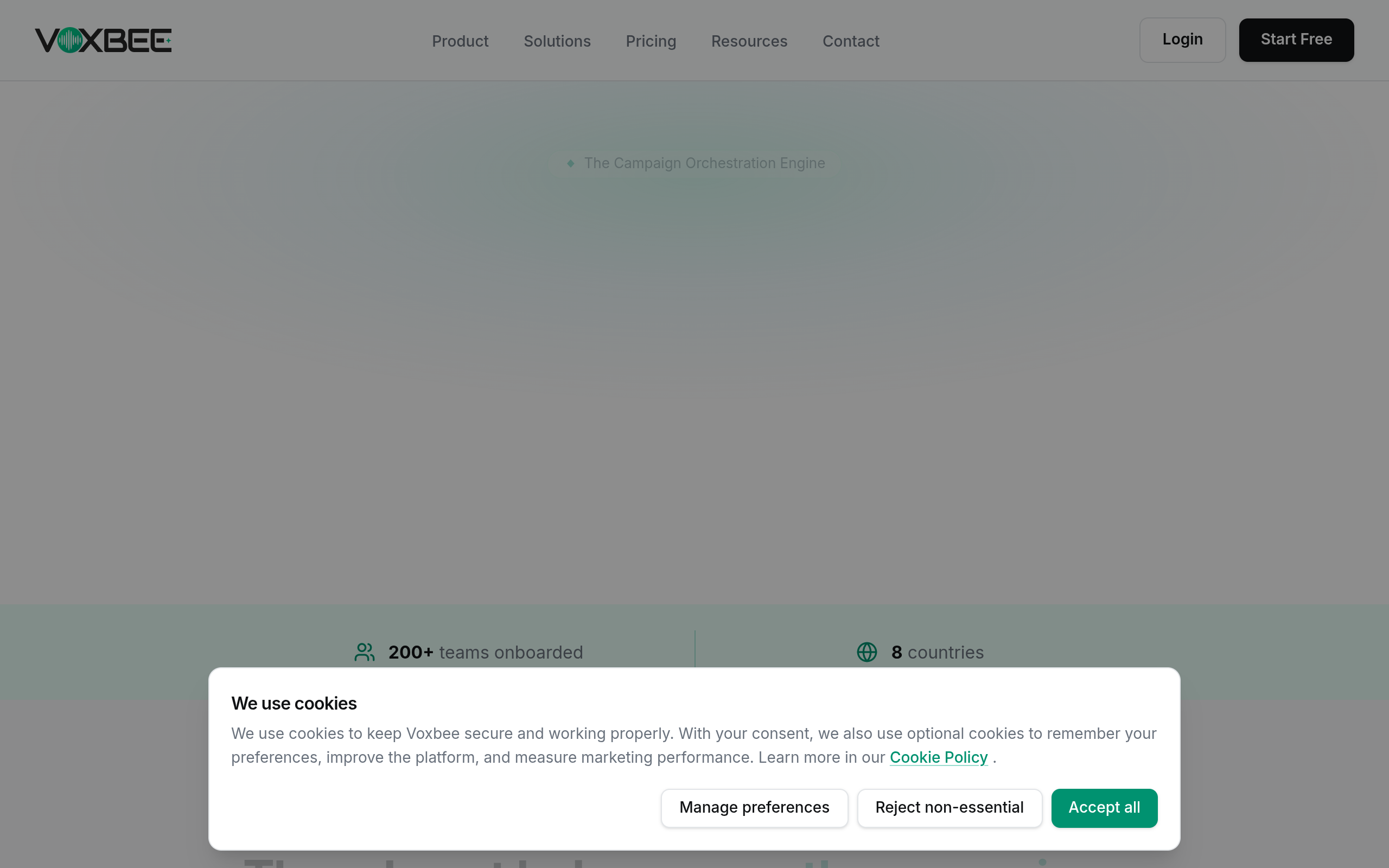 Voxbee AI Audio Platform live screenshot